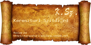 Kereszturi Szilárd névjegykártya